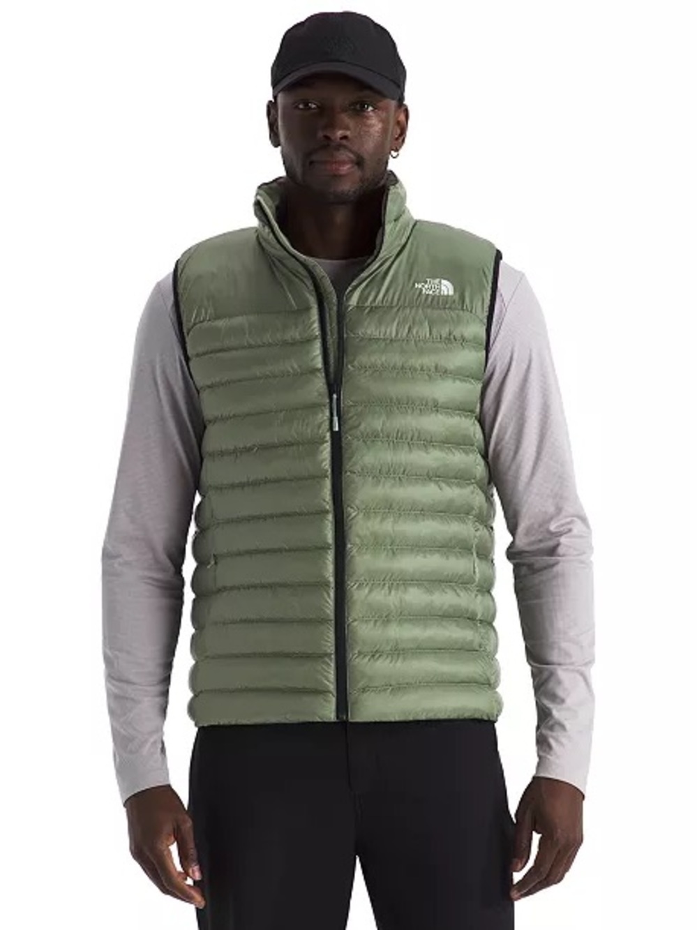 The North Face Terra Men's Olive Green Quilted Down Zip Up Puffy Vest Medium